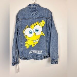 MEMBERS ONLY X NICKELODEON BLUE DENIM JEAN UNISEX JACKET SIZE M NWT